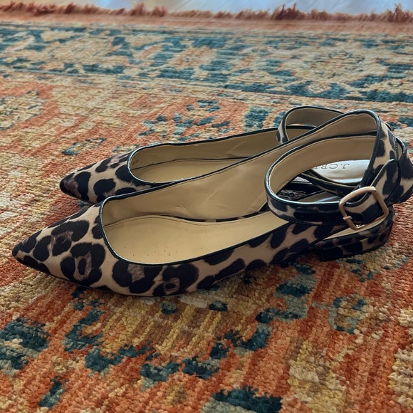 Satin Léopard Print JCrew J.Crew Pointed Toe Ballet Flats - Picture 6 of 6